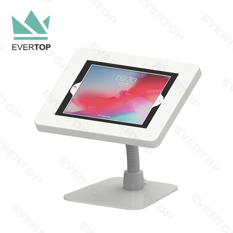 LST04B-C Flex Gooseneck Desk top for iPad Tablet Anti Theft Display Stand, Desktop Display for iPad Tablet Kiosk Survey Stand