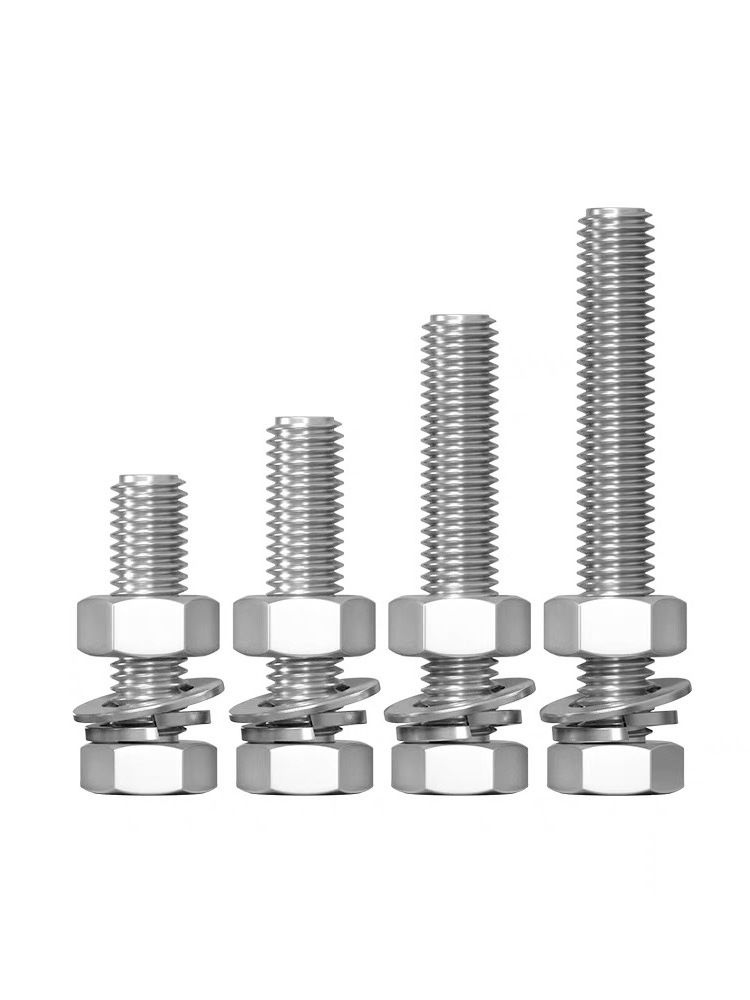 Bolt and Nut Screw Washer  screw nut  A2-70-A4/80  Stainless steel hexagonal bolts and nuts