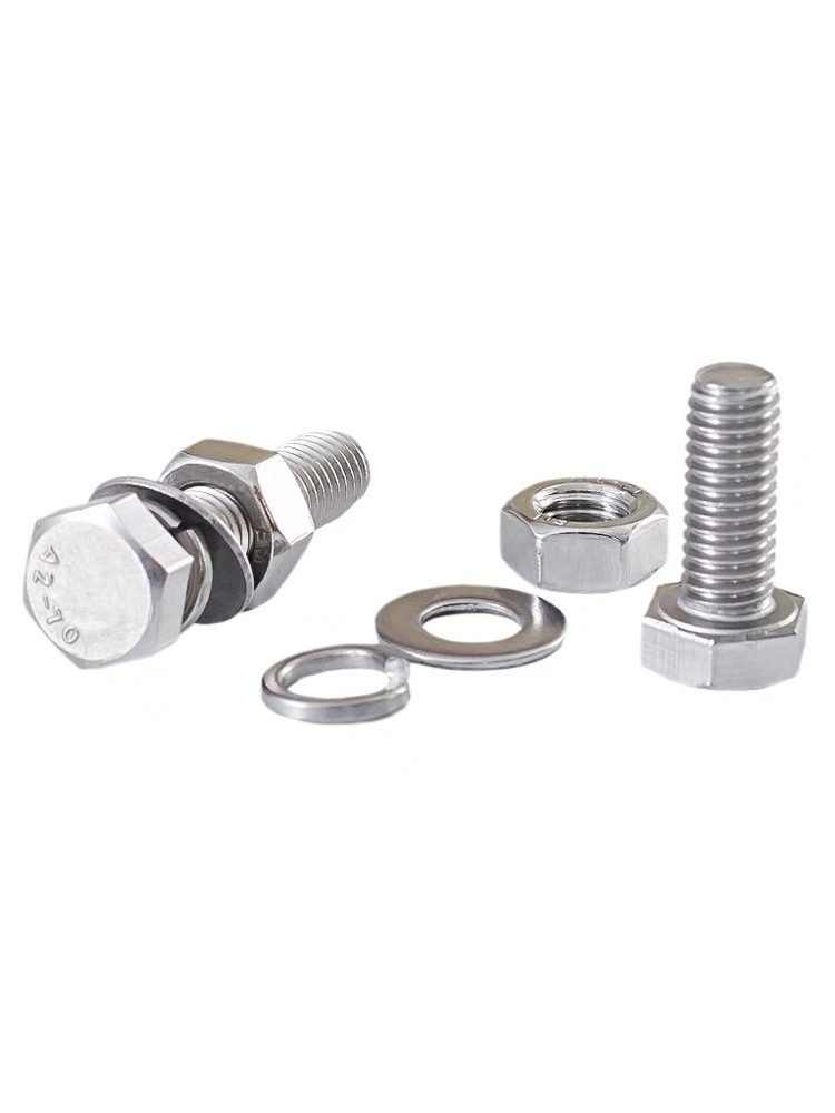 Bolt and Nut Screw Washer  screw nut  A2-70-A4/80  Stainless steel hexagonal bolts and nuts