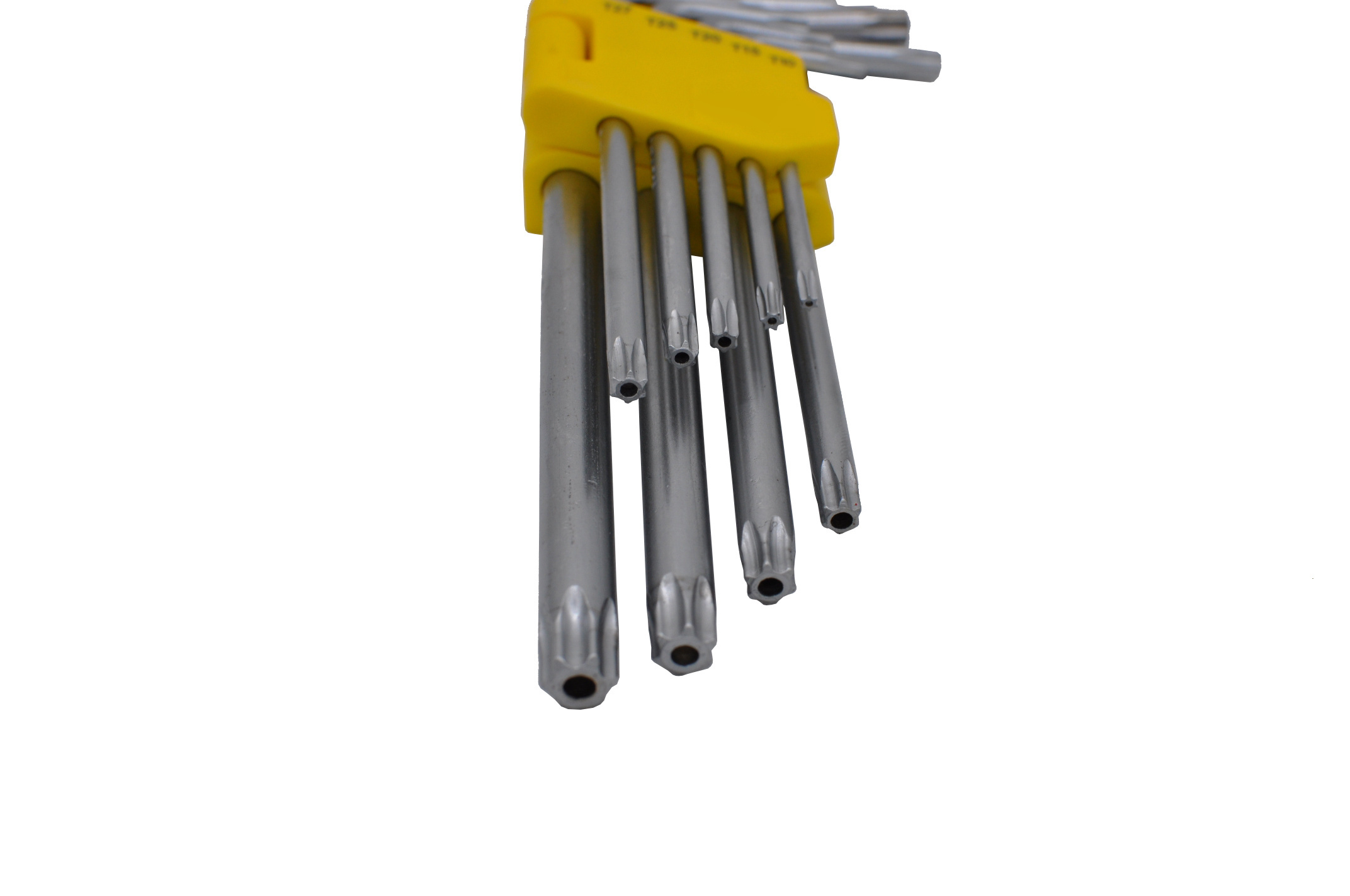 Fast shipping Long 9pcs set of Torx hex key T10 T15 T20 T25 T27 T30 T40 T45 T50 Star Hex/Allen Keys Torx Wrench with Hole