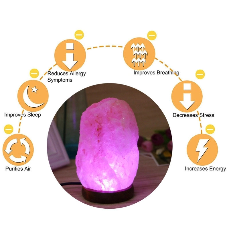 Modern Red Hymalayan Salt Lamps Moon Pink Rock Crystal Himalayan Salt Lamp White Decorative Large Child Camping Night Lights