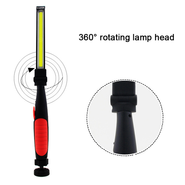 Multi-function COB Rechargeable Work Light with Magnetic Base 360 Rotate Super Bright Flashlight Portable Car LED Working Light