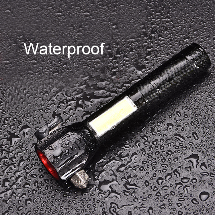 Multifunction Super Bright Powerful COB Torch LED Waterproof Rechargeable Emergency Tactical Flashlight 18650 Battery 80 DC 6V