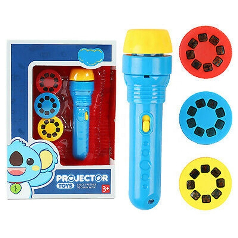 Portable Mini Projector Lamp Kids Animation Cartoon Flashlight Projector Toys Kids Flashlight