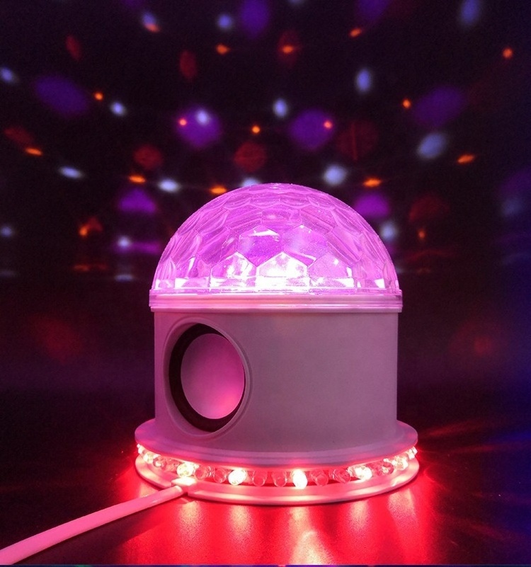 NEW LED Disco Night Club Lighting  With Music Blue Teeth Speaker DJ RGB Party Light Laser KTV lamp Rotating Stage Lights