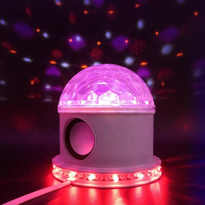 NEW LED Disco Night Club Lighting  With Music Blue Teeth Speaker DJ RGB Party Light Laser KTV lamp Rotating Stage Lights