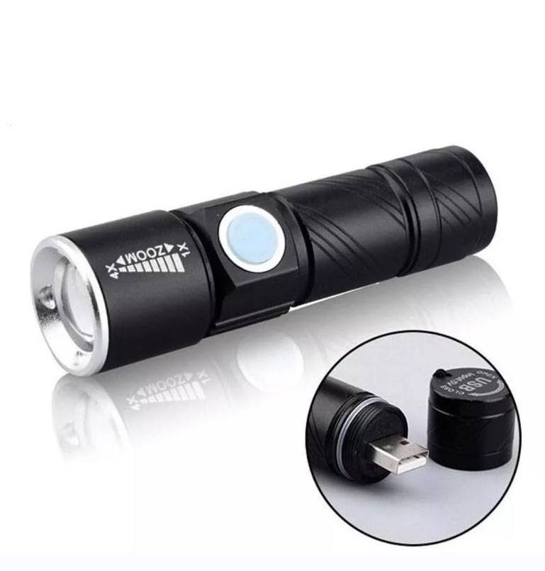 Zoomable Strobe High Power Led Torch Flashlight Rechargeable Baton Tactical Flashlight