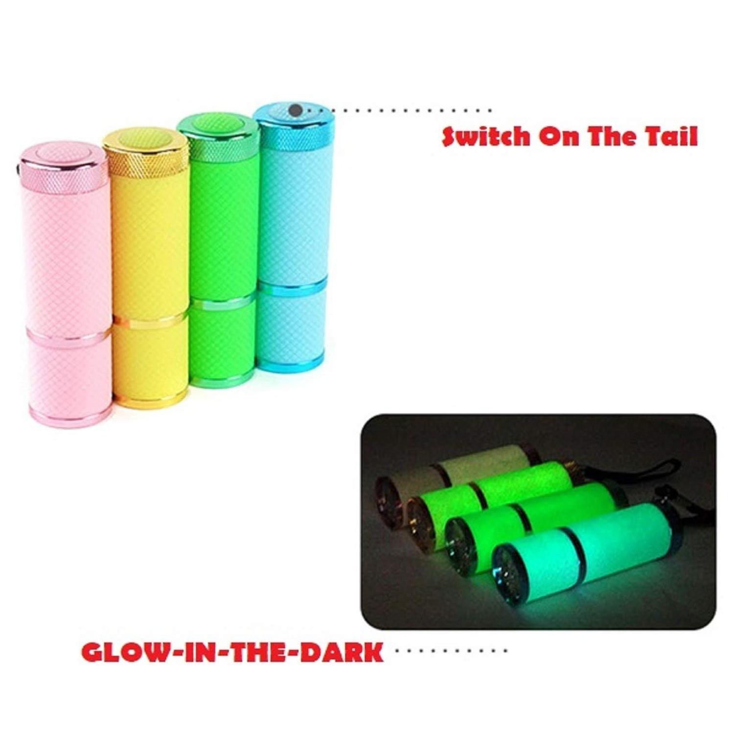 9 LED Rubber Metal Glow In The Dark Security Torch Led Tactical Portable Powerful Waterproof Flashlights With Lanyard