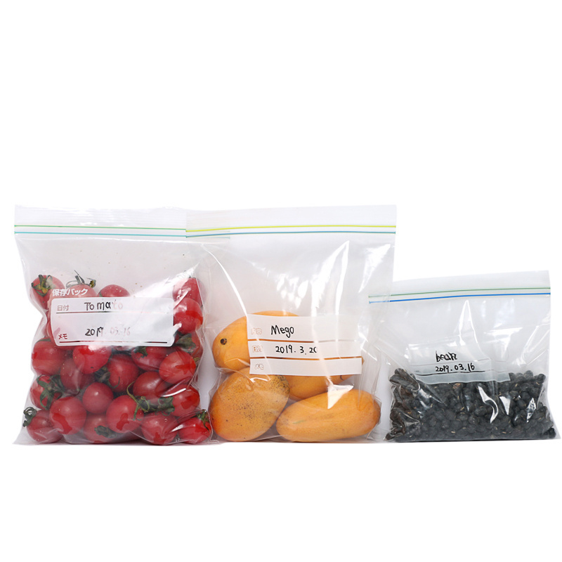 Kitchen refrigerator food fresh bag for meat fish fruit double zip lock bag