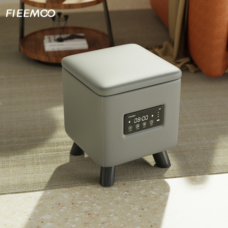 FIEEMOO small size new entryway shoe stool ottoman stool storage organizer with Disinfection and deodorization module