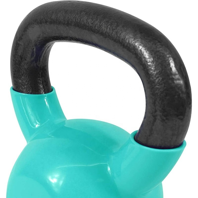 China Gym Fitness Cast Iron Vinyl Coated Kettlebells weights set Strength Core Training Weightlifting kettlebell