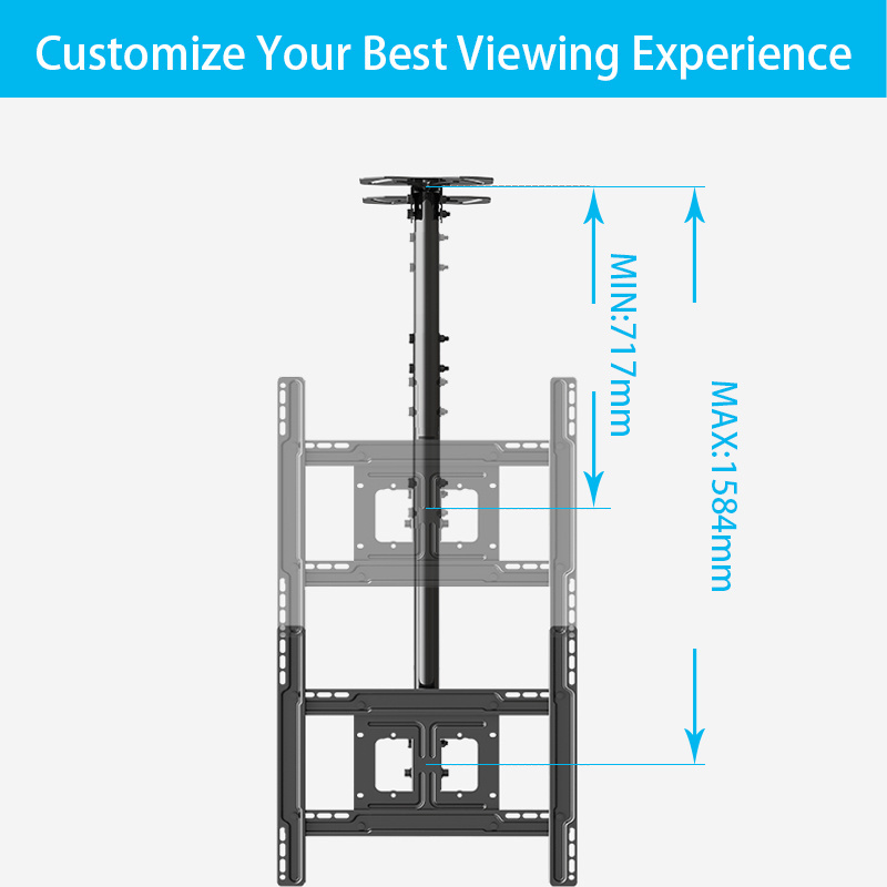 Nbjohson Adjustable Height Lcd Led Down Retractable Ceiling Tv Bracket Tv Ceiling Mount Motorized Ceiling Wall Bracket Luxury