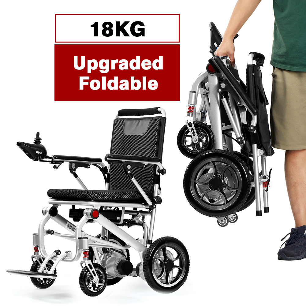 2024 Best Selling Remote Auto Folding Outdoor Beach Wheelchair Portable Smart Electric Wheelchair For Disabled