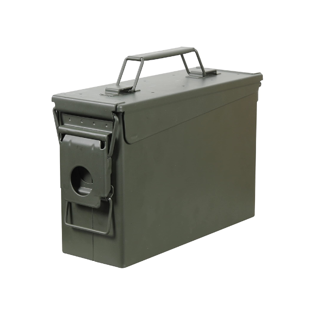 Low MOQ M19A1 30 Cal Metal Ammo can box wholesale with custom logo color