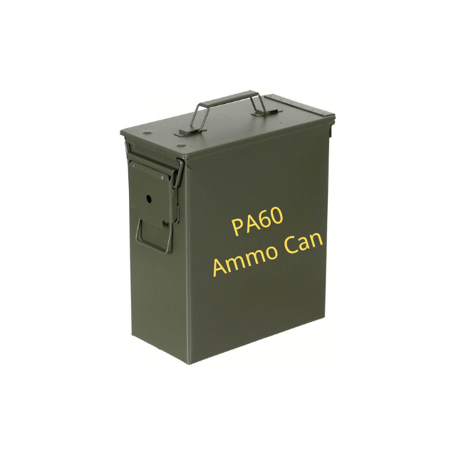 Large Wholesale Green Metal ammo cans PA60 with lockable and waterproof lid