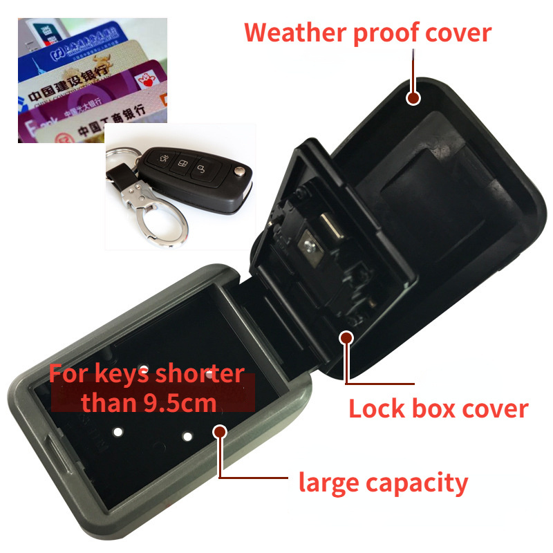 Outdoor Outside Car Wall Mounted Weatherproof Key Lock Box storage box cards