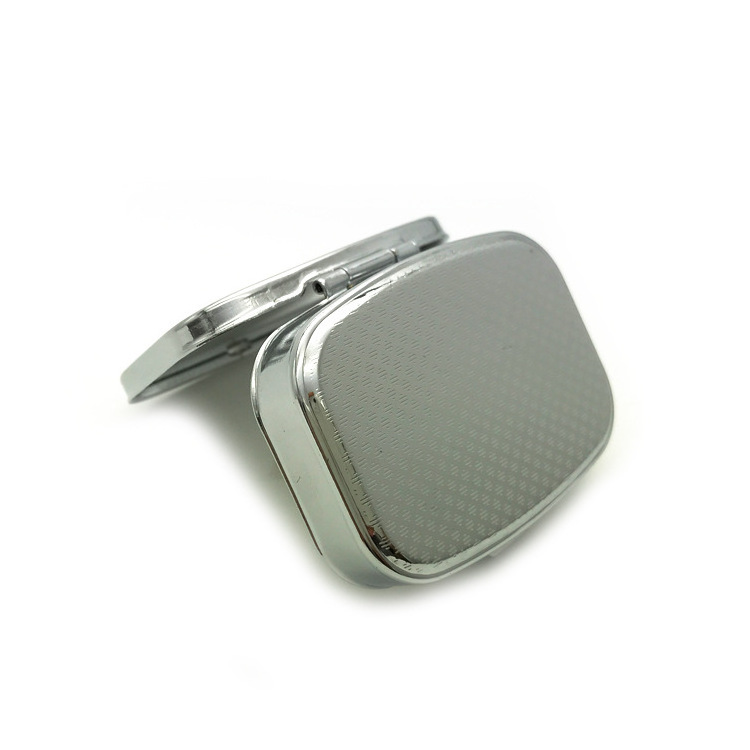 Wholesale Custom Logo Square Tourist Souvenir Stainless Steel Portable Metal Medicine Case Pill Box