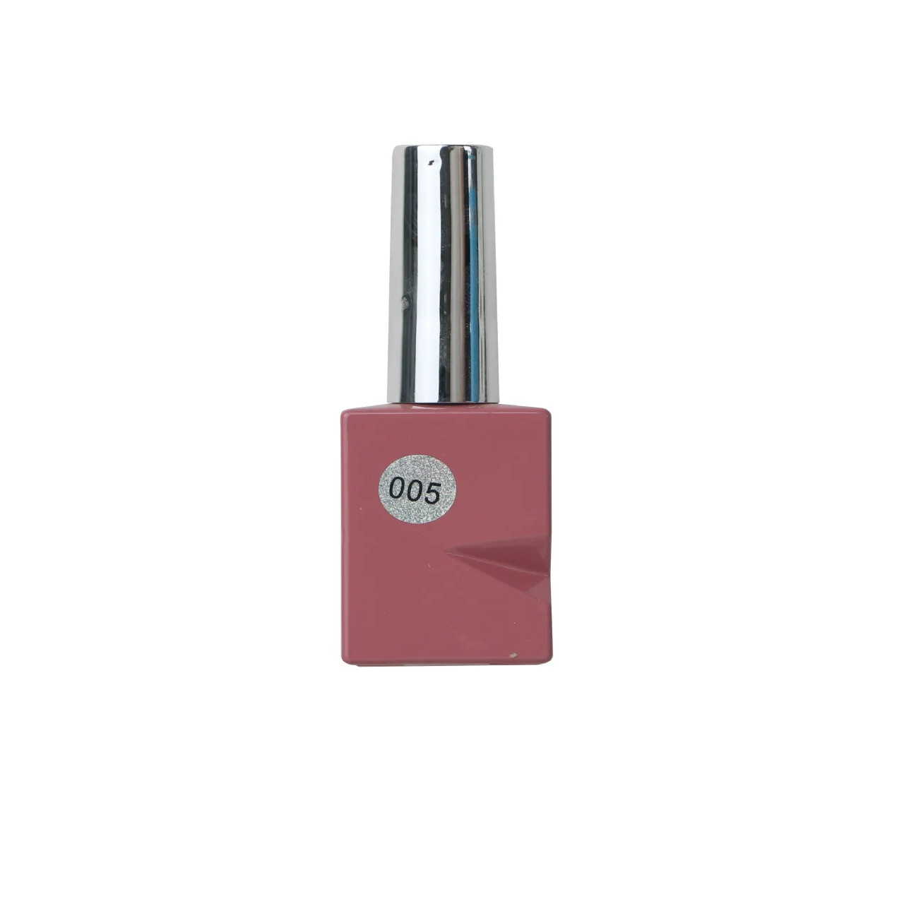 Hot Popular Unique Rectangle Square 15ml Pink Nail Polish Bottle With Silver Caps