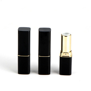 3.8g Square Black Gold Aluminum Wholesale Lipsticks Tubes Packaging Empty Case Tube Plastic Lipstick Tubes Lipstick Container