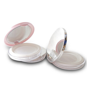 Wholesale 5G Ultra-thin Elastic Mesh with Mirror Empty Compact Loose Powder Box with Powder Puff