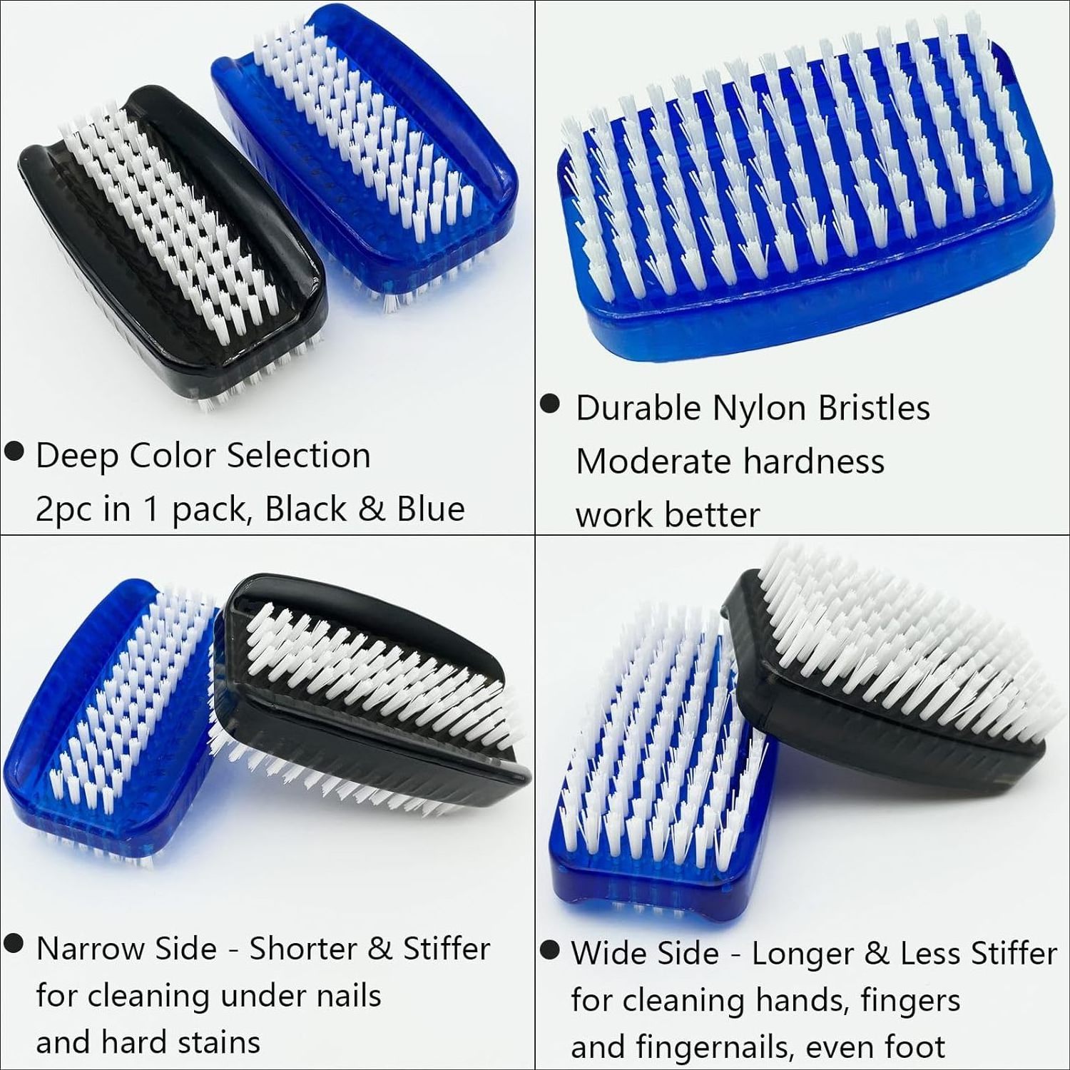 Cleaning Nail Scrubber Scrub Clean Soft Stiff Nail Scrub Brush