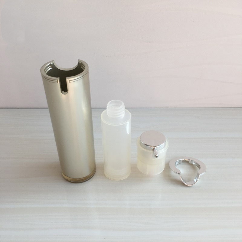 Free sample acrylic cosmetic bottles black 15ml/30ml/50ml airless lotion pump bottle