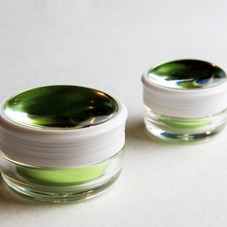 Unique Design Acrylic Gold/Silver/Green  Cream Jar 5g/15g Cream Container  Mini Mushroom Bottle In Stock