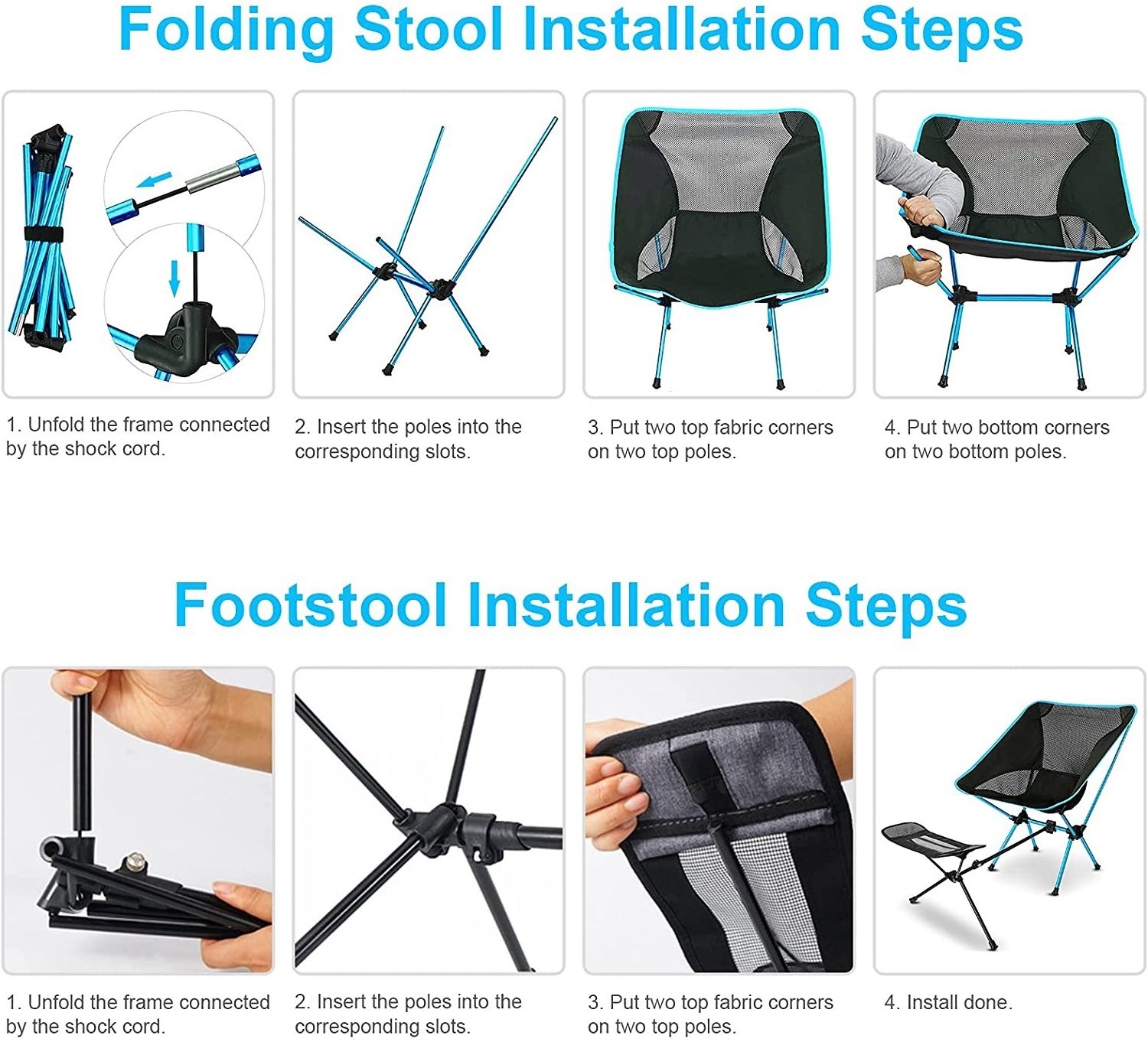 Hiking Camp leg rest Hot Selling Outdoor Camping Fishing Hiking Beach Travel Moon chair foot rest