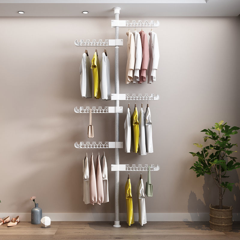 Hot Selling Detachable Clothes Stand & Shoe Rack Stand Foldable Boutique With Metal Coat Drying Hanger Display For Bedroom Home