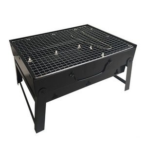 New Foldable Portable Barbecue Charcoal Grill Stainless Steel Mesh Camping Outdoor Folding BBQ Table Thickened For Kitchen