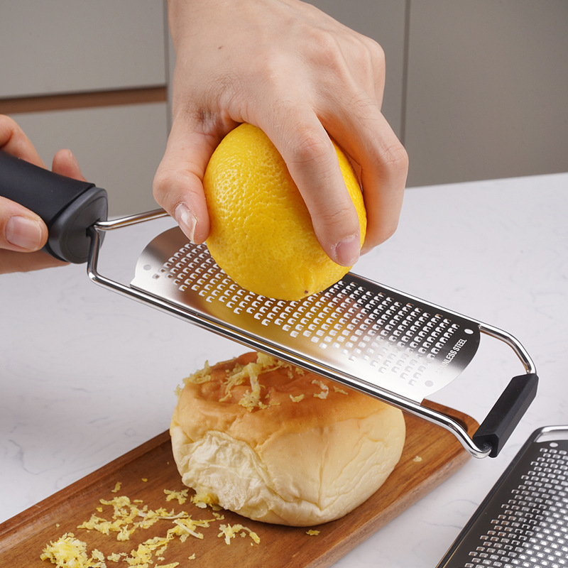 2024 Multifunctional Cheese Vegetable Grater With Long Handle Lemon Citrus Zester & Shredder Stainless Steel Slicer For Kitchen