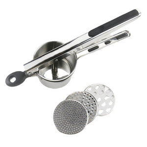 Hot Selling Stainless Steel Easily Potato Ricer And Garlic Masher Mashed Ginger Press Multifunctional Manual Crusher For Kitchen