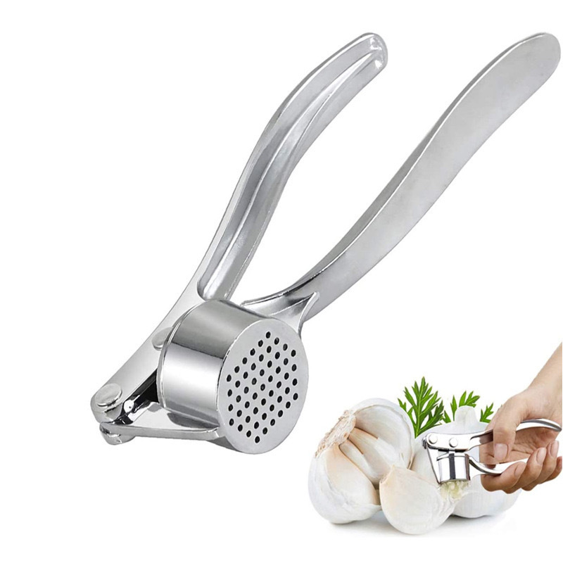 New Manual Zinc Alloy Garlic Press Tool Multifunctional Easily Stainless Steel Hand Ginger Chopper Crusher Mincer For Kitchen