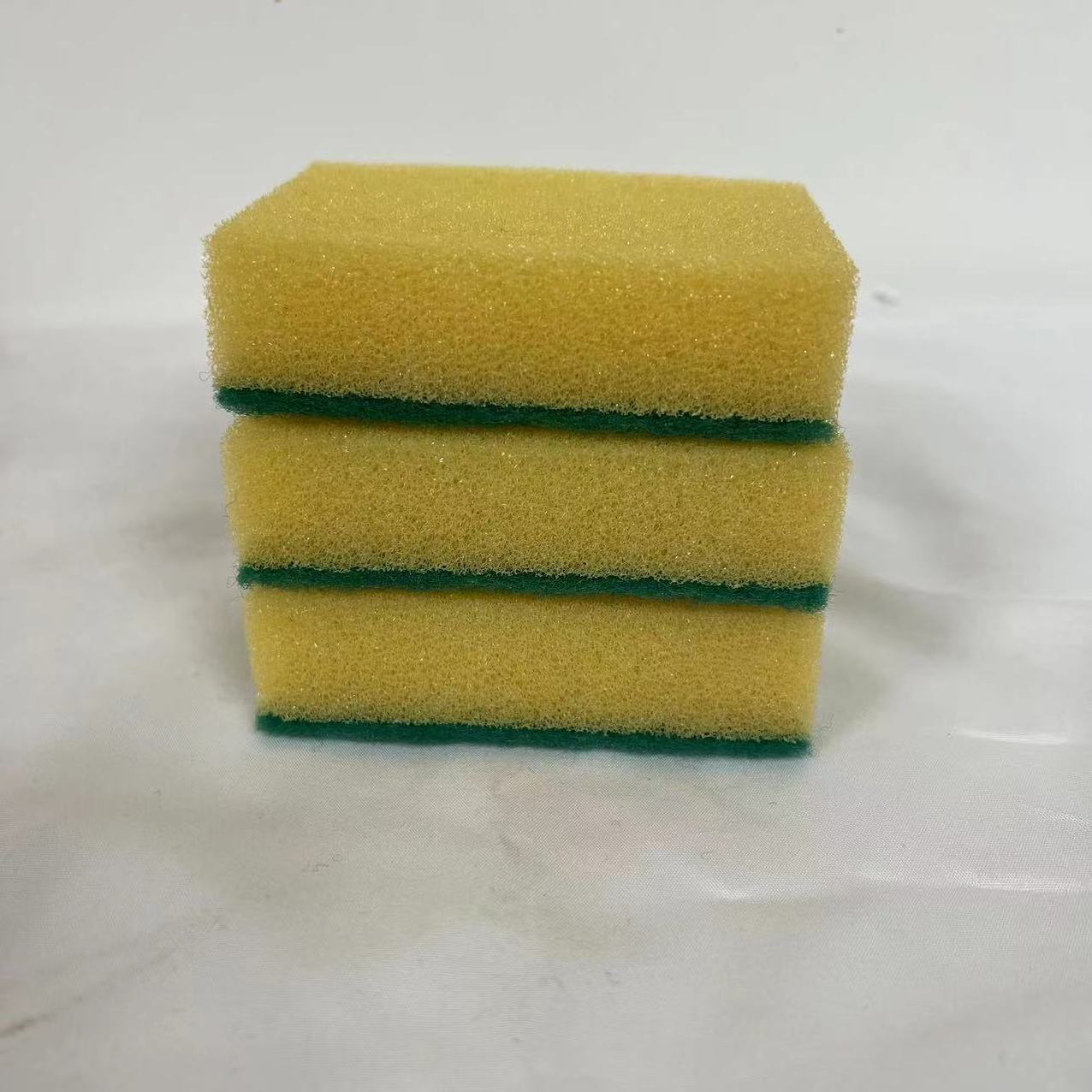 Factory Direct Low MOQ Kitchen Cleaning Sponges And Scouring Scrubber Pads Cellulose Biodegradable Green Pad For Dishes And Pots