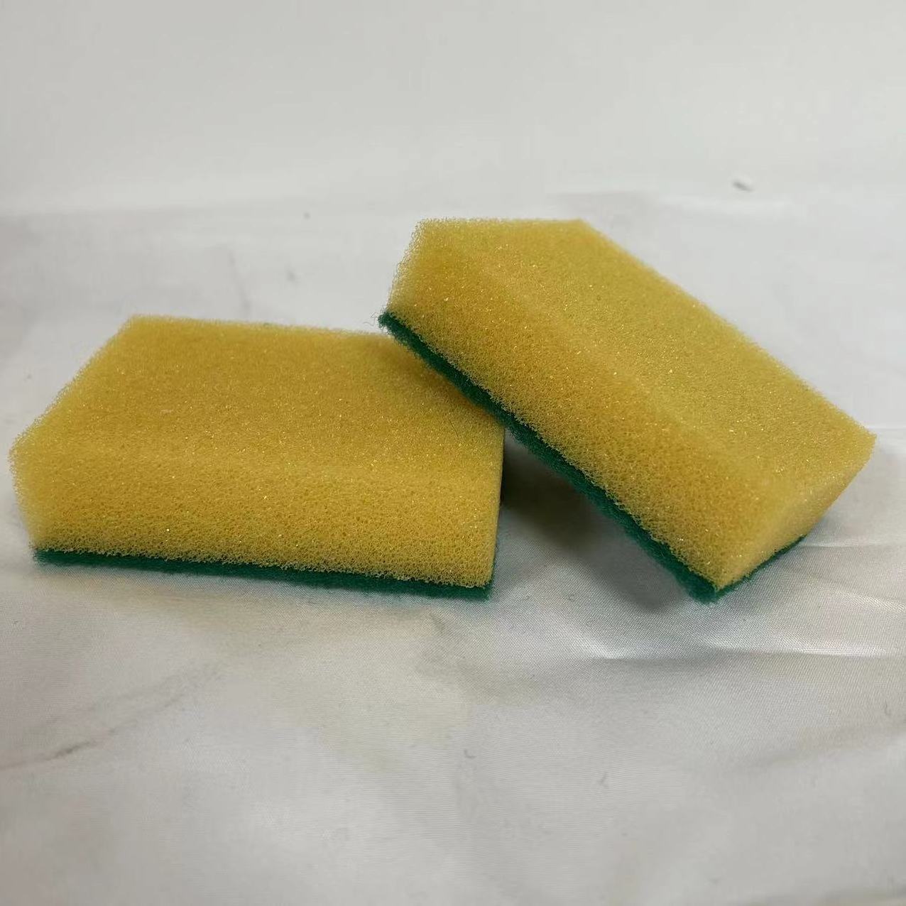 Factory Direct Low MOQ Kitchen Cleaning Sponges And Scouring Scrubber Pads Cellulose Biodegradable Green Pad For Dishes And Pots