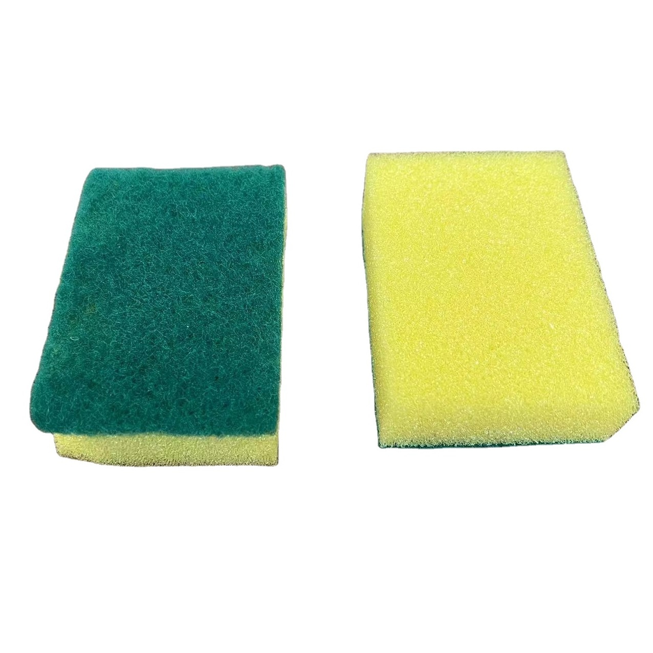 Factory Direct Low MOQ Kitchen Cleaning Sponges And Scouring Scrubber Pads Cellulose Biodegradable Green Pad For Dishes And Pots