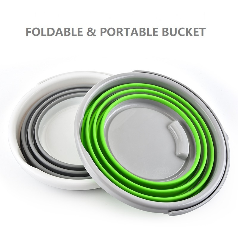 10L Folding & Portable Outdoor Water Lifting Fishing Washing Bucket Collapsible Bucket for Outdoor and Indoor Use