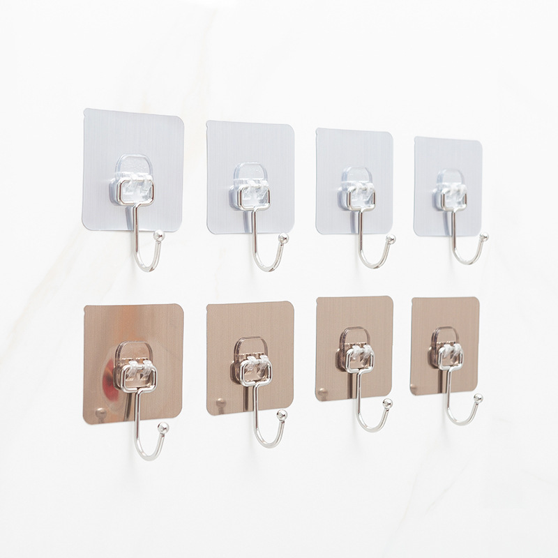 75 wires Strong Loading Bearing Capacity Self-adhesive PVC Sticker Coat Hook Clothes Hanger Neatening Storage