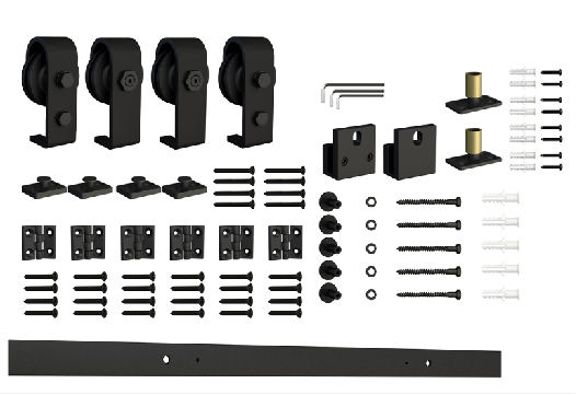 Black Folding Sliding Barn Door Hardware