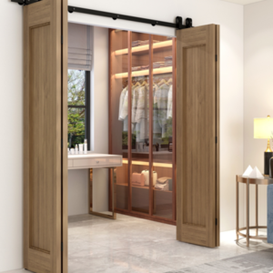 Black Folding Sliding Barn Door Hardware