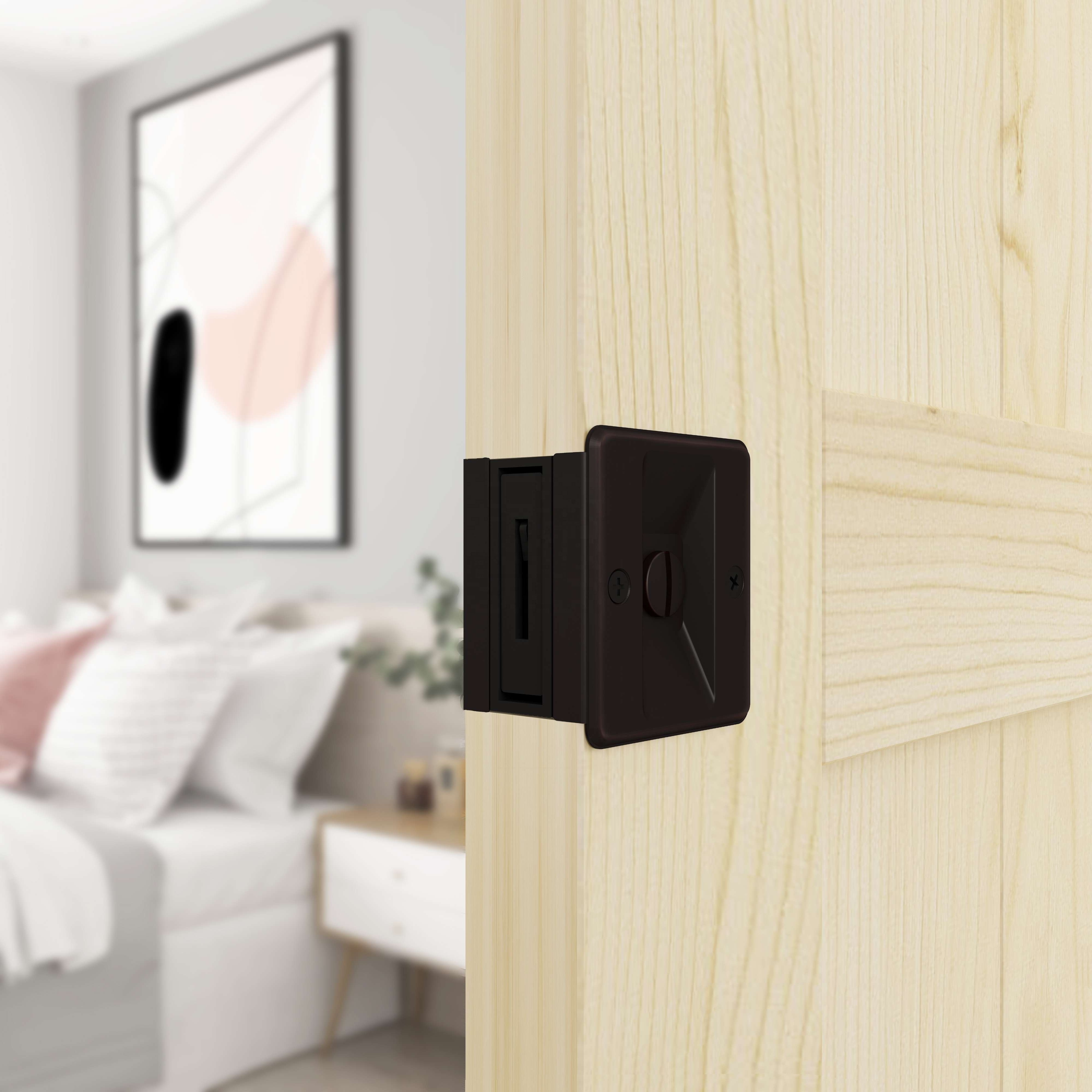 sliding door latch  barn door Pocket Door Pull with Privacy Lock