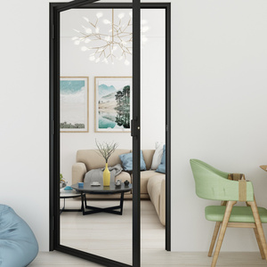 Modern French Style Swing Glass  Door Metal Frame Interior Sliding Doors