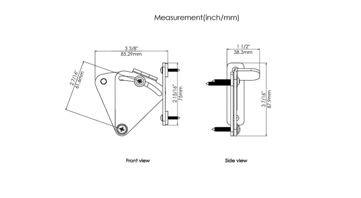 Carbon steel sliding barn door latch/sliding barn door hardware for wood doors