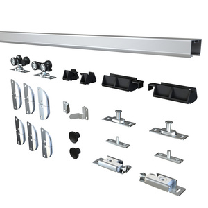 Bi-fold Sliding Barn Closet Door Hardware Kit,Four Door Panel Closet,Wardrobe,Cupboard Fittings Bi-folding