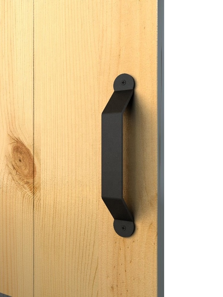 Barn Door Handle Black Solid Steel Gate Handle Pull for Sliding Barn Doors Gates Garages Sheds