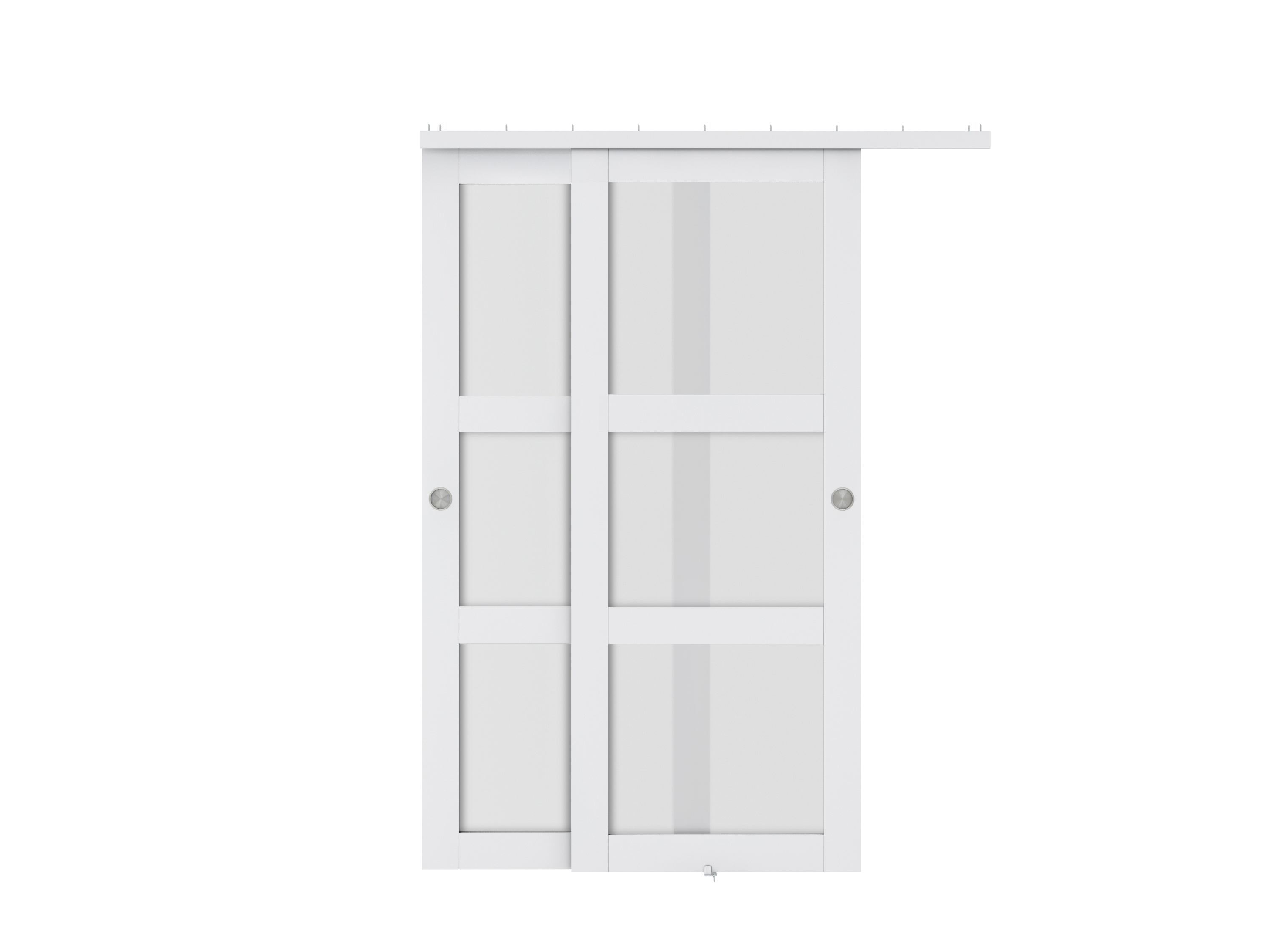 Factory Wholesale New 3Lite Bypass Wardrobe Sliding Glass Closet Doors Design