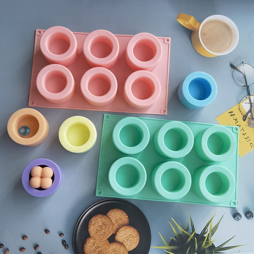 Holes Silicone Flowerpot Mold DIY Manual Clay Craft Making Mold Silicone Gypsum Concrete Plants Pots Mould Cake Ice Cube Mold