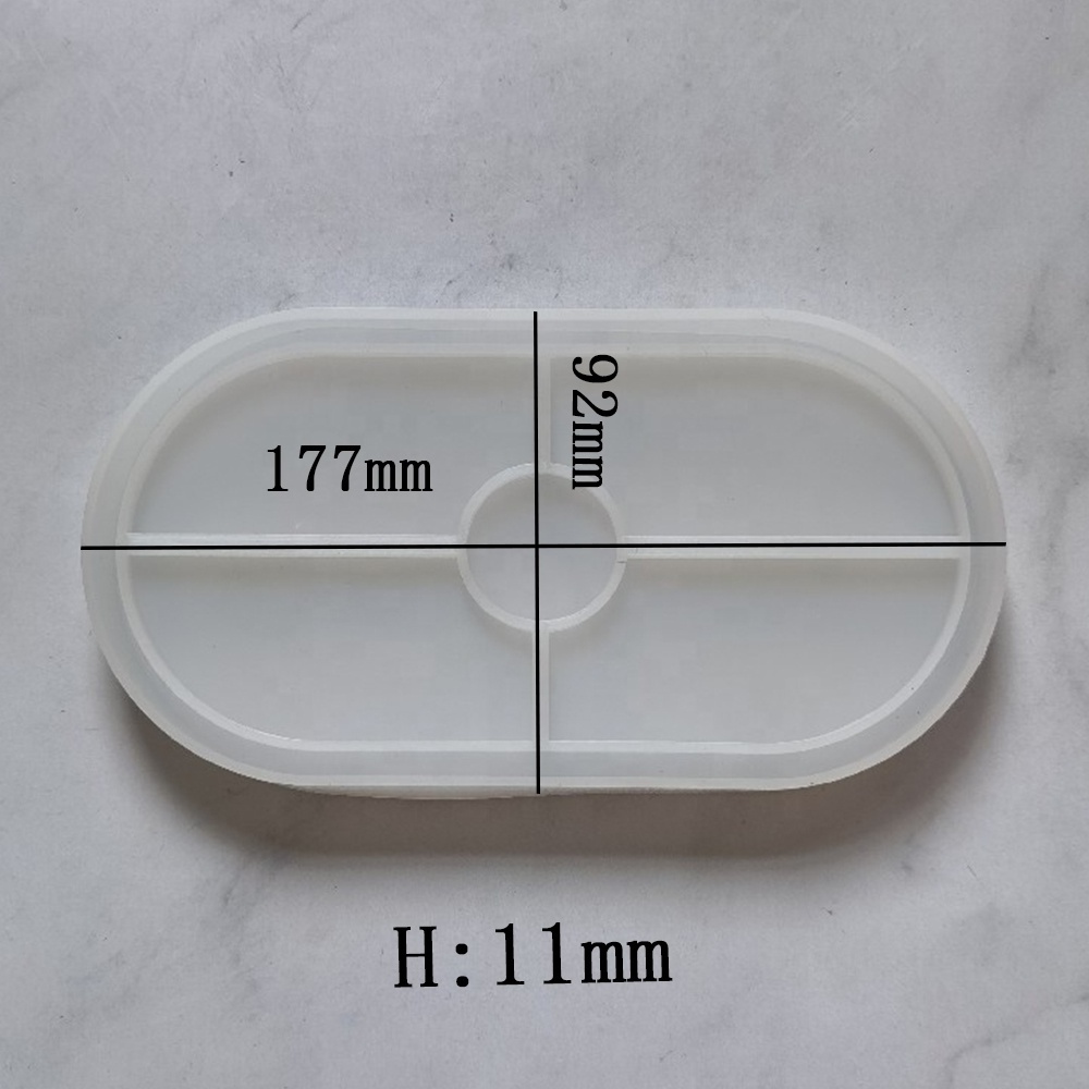 DIY Tray Silicone Mold Coaster Epoxy Resin Silicone Molds Polygon Cement Storage Tray Cup Mat Mould Handmade DIY Craft Tool