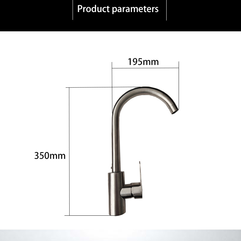 Brushed Bar Prep Kitchen Sink Faucet with Single Handle Hot Cold Mixer Tap 304 Solid Stainless steel faucet mixer