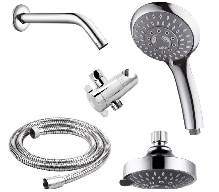 Bathroom Stainless Steel Shower Set with Hand Shower and showerhead shower hose